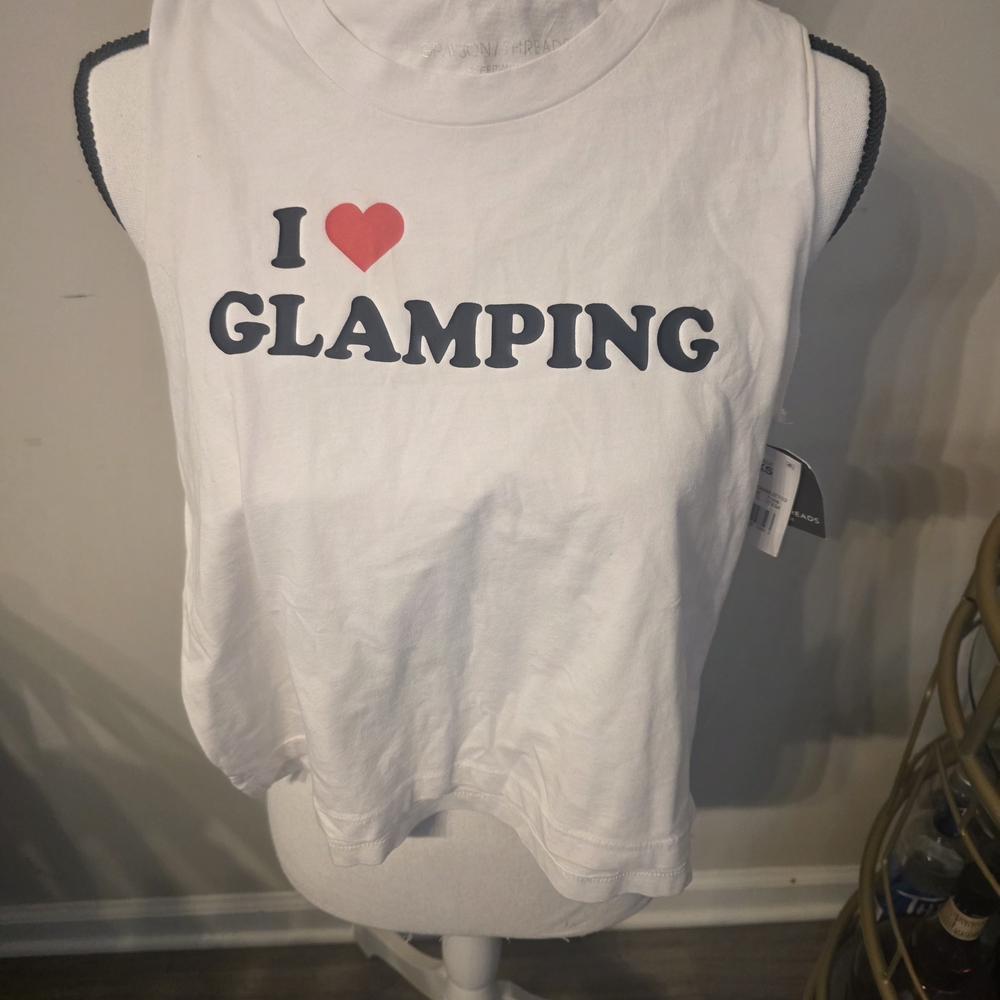 I ♥ GLAMPING White Graphic Tank